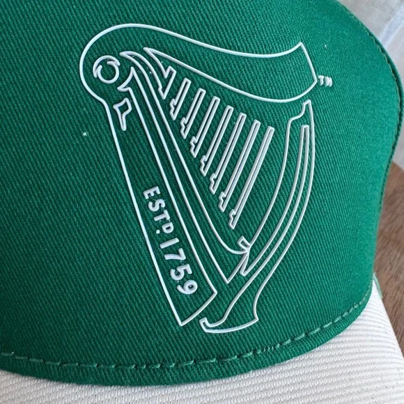 NWT Guinness Baseball Cap Dublin Ireland Adjustable Harp Logo Hat St. Pattys - Picture 3 of 8